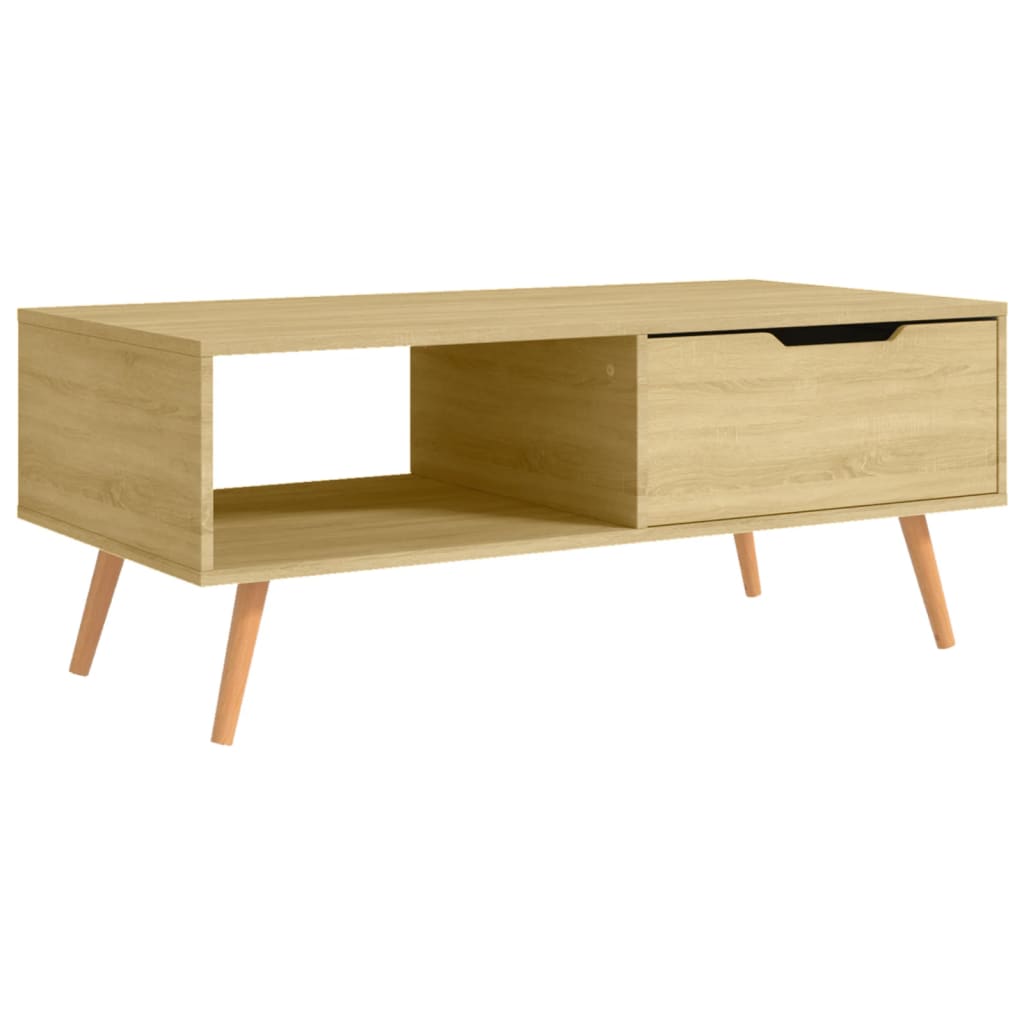 Salontafel 100x49,5x43 cm bewerkt hout sonoma eikenkleurig is nu te koop bij PeponiXL, paradijselijk wonen!