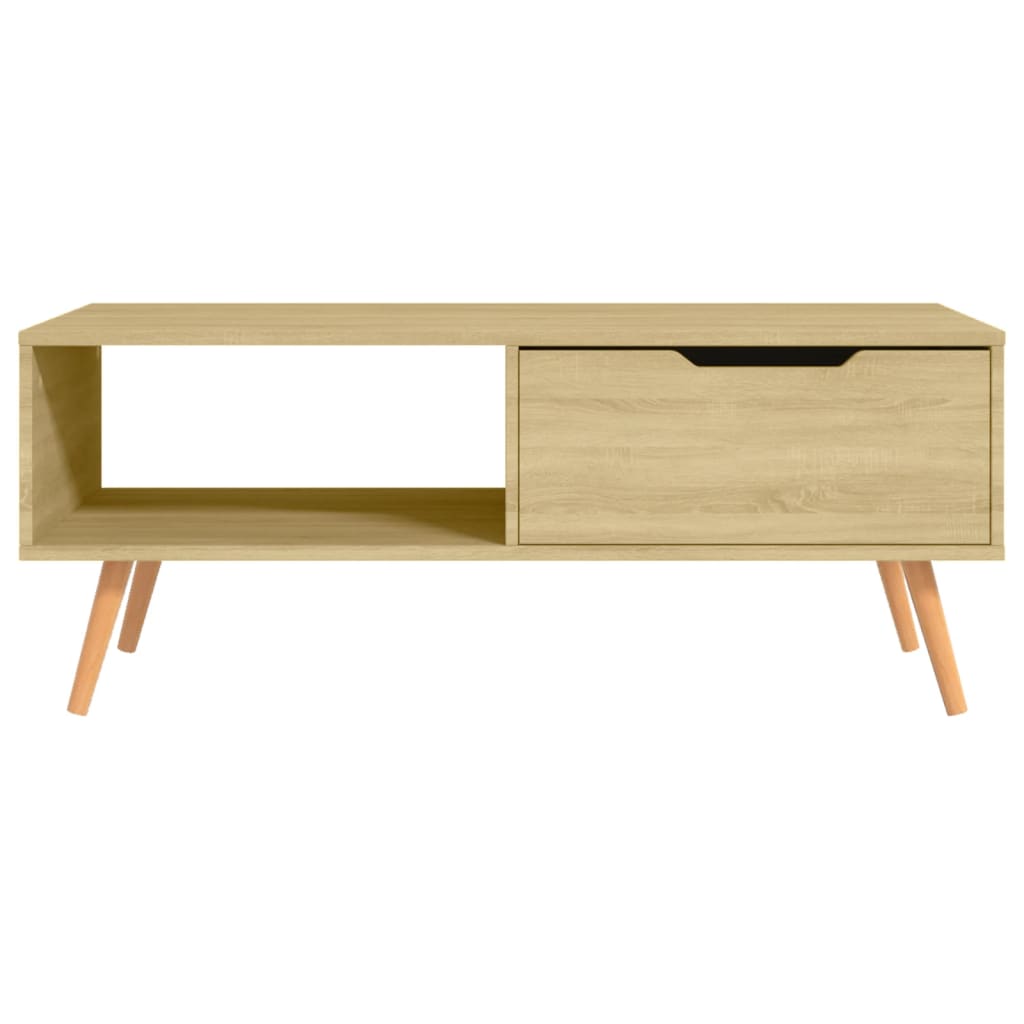 Salontafel 100x49,5x43 cm bewerkt hout sonoma eikenkleurig is nu te koop bij PeponiXL, paradijselijk wonen!