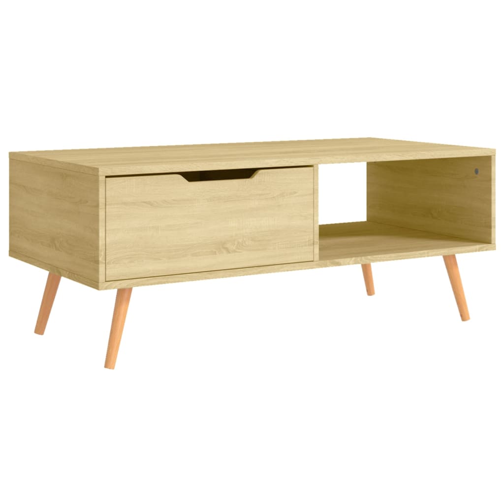Salontafel 100x49,5x43 cm bewerkt hout sonoma eikenkleurig is nu te koop bij PeponiXL, paradijselijk wonen!