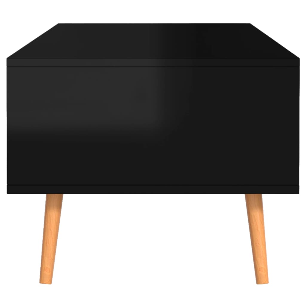 Salontafel 100x49,5x43 cm bewerkt hout hoogglans zwart is nu te koop bij PeponiXL, paradijselijk wonen!