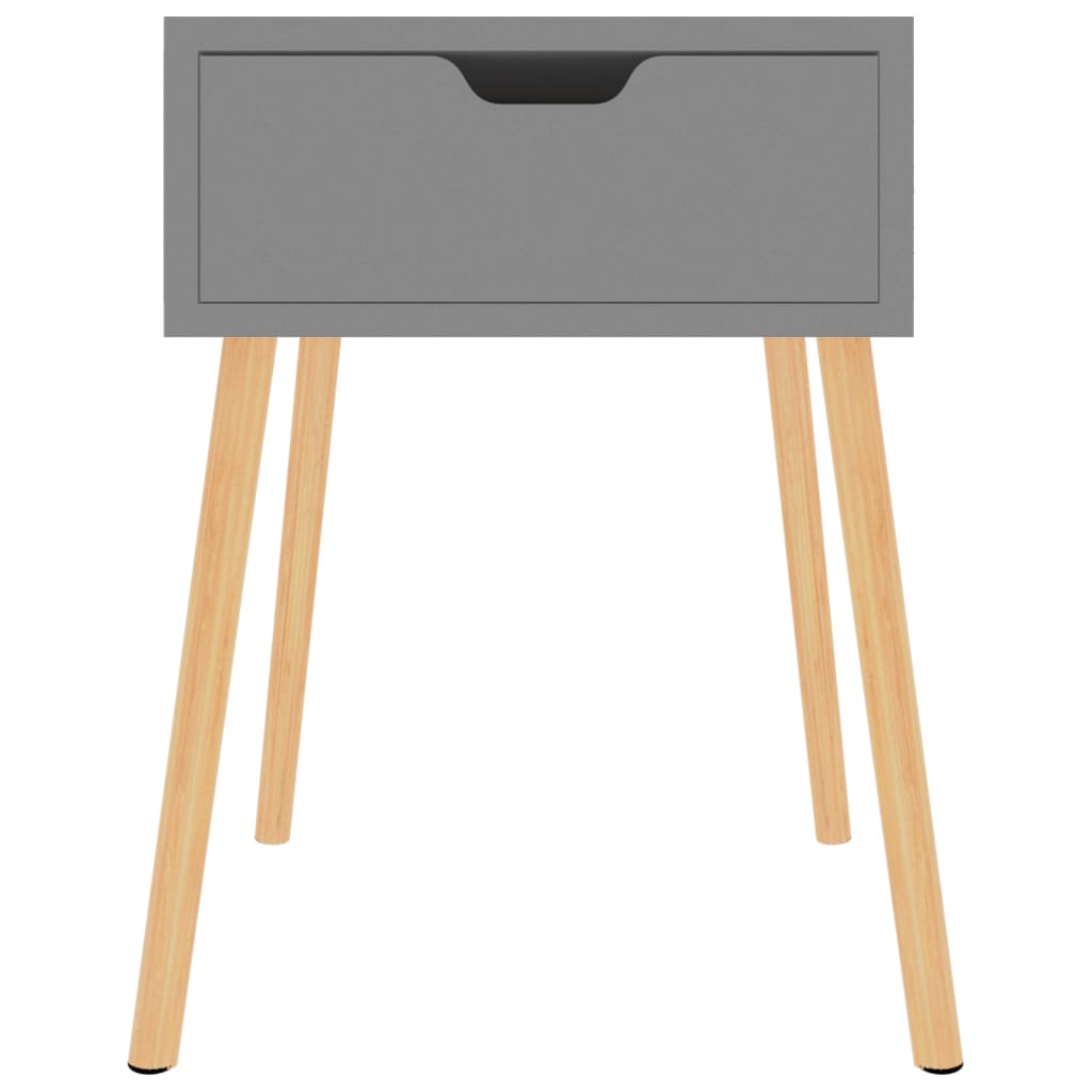 Nachtkastjes 2 st 40x40x56 cm bewerkt hout grijs is nu te koop bij PeponiXL, paradijselijk wonen!