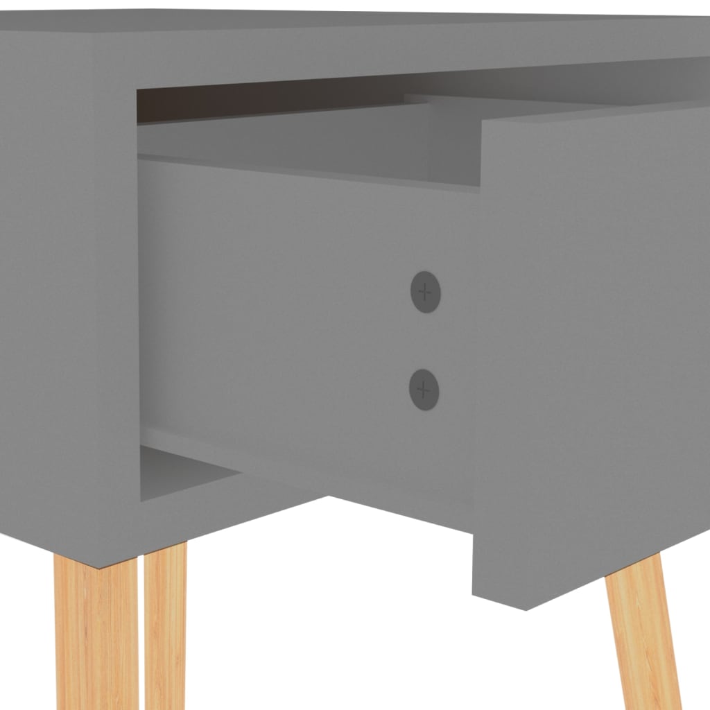 Nachtkastjes 2 st 40x40x56 cm bewerkt hout grijs is nu te koop bij PeponiXL, paradijselijk wonen!