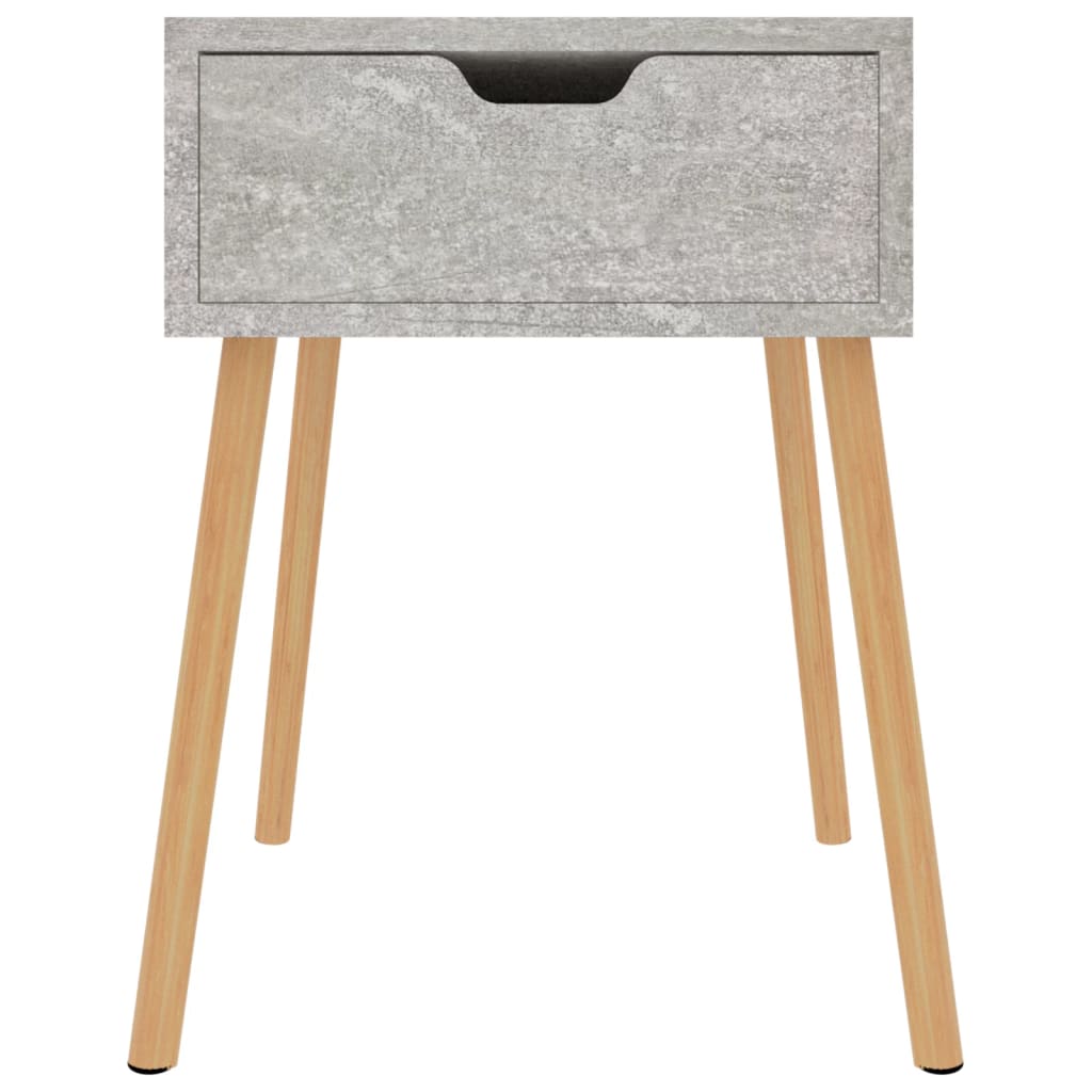 Nachtkastje 40x40x56 cm bewerkt hout betongrijs is nu te koop bij PeponiXL, paradijselijk wonen!