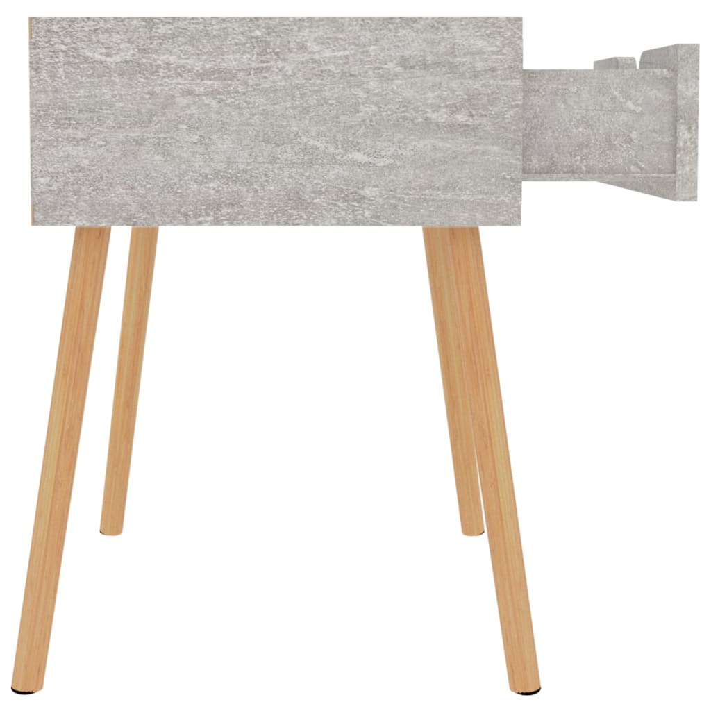 Nachtkastje 40x40x56 cm bewerkt hout betongrijs is nu te koop bij PeponiXL, paradijselijk wonen!