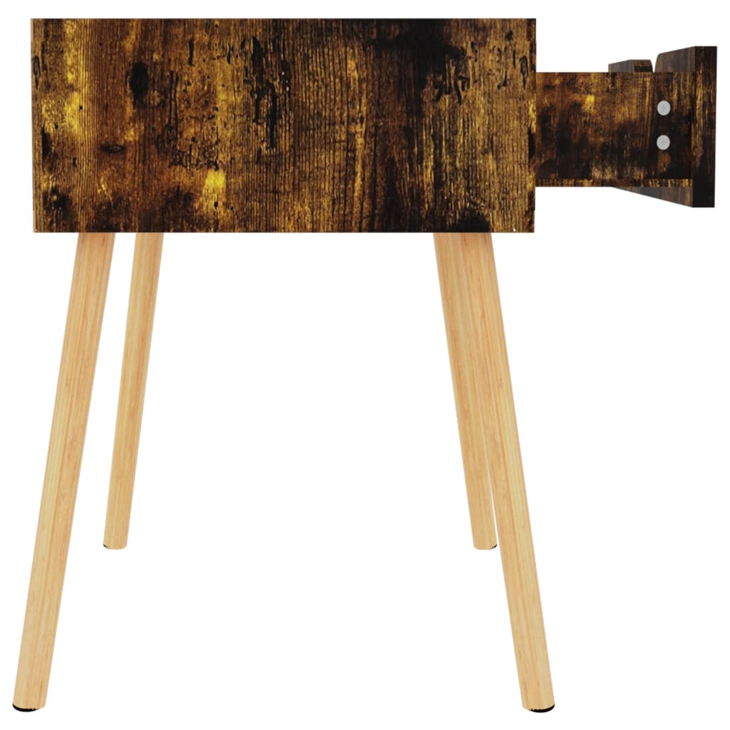Nachtkastje 40x40x56 cm bewerkt hout gerookt eikenkleurig is nu te koop bij PeponiXL, paradijselijk wonen!
