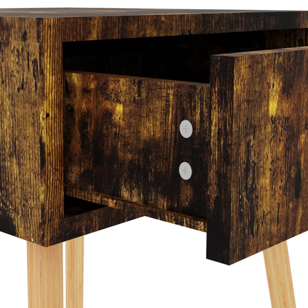 Nachtkastje 40x40x56 cm bewerkt hout gerookt eikenkleurig is nu te koop bij PeponiXL, paradijselijk wonen!