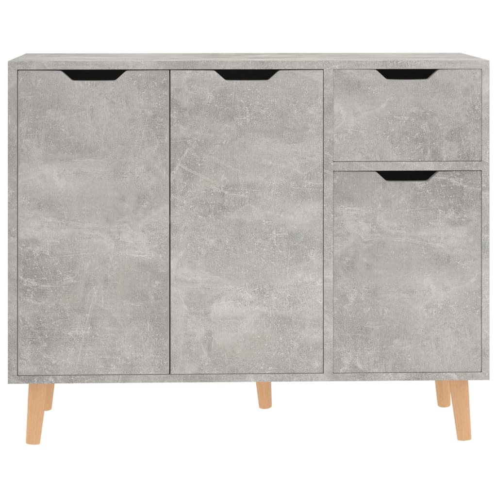 Dressoir 90x30x72 cm bewerkt hout betongrijs is nu te koop bij PeponiXL, paradijselijk wonen!