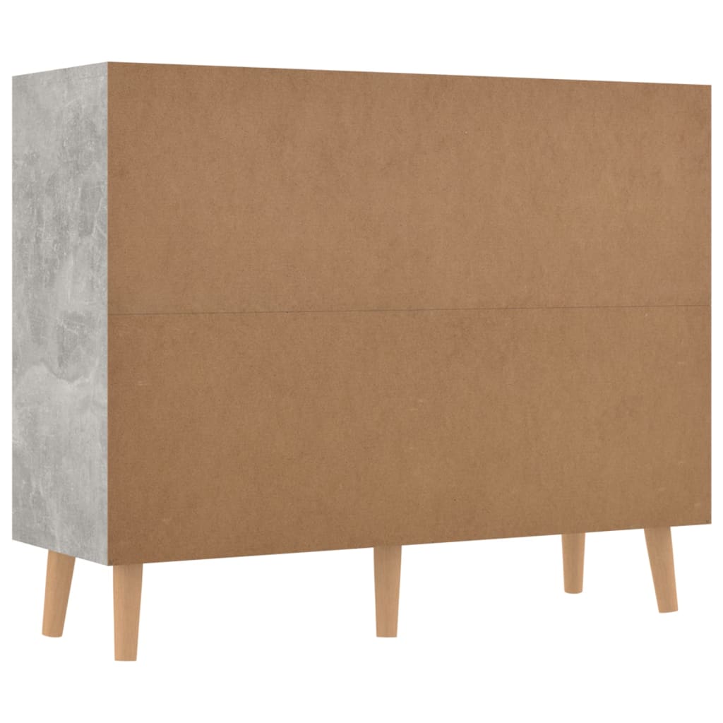 Dressoir 90x30x72 cm bewerkt hout betongrijs is nu te koop bij PeponiXL, paradijselijk wonen!