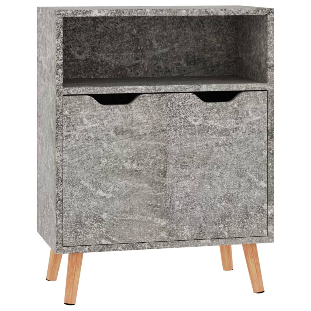 Dressoir 60x30x72 cm bewerkt hout betongrijs is nu te koop bij PeponiXL, paradijselijk wonen!