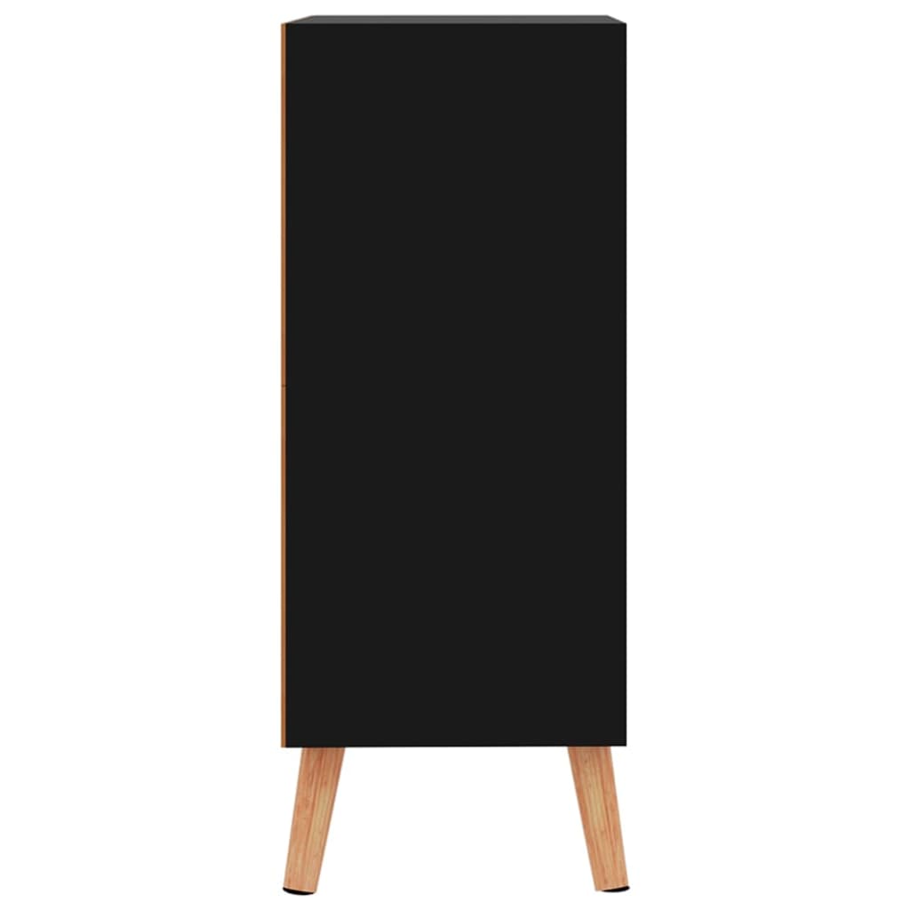 Dressoir 60x30x72 cm bewerkt hout hoogglans zwart is nu te koop bij PeponiXL, paradijselijk wonen!