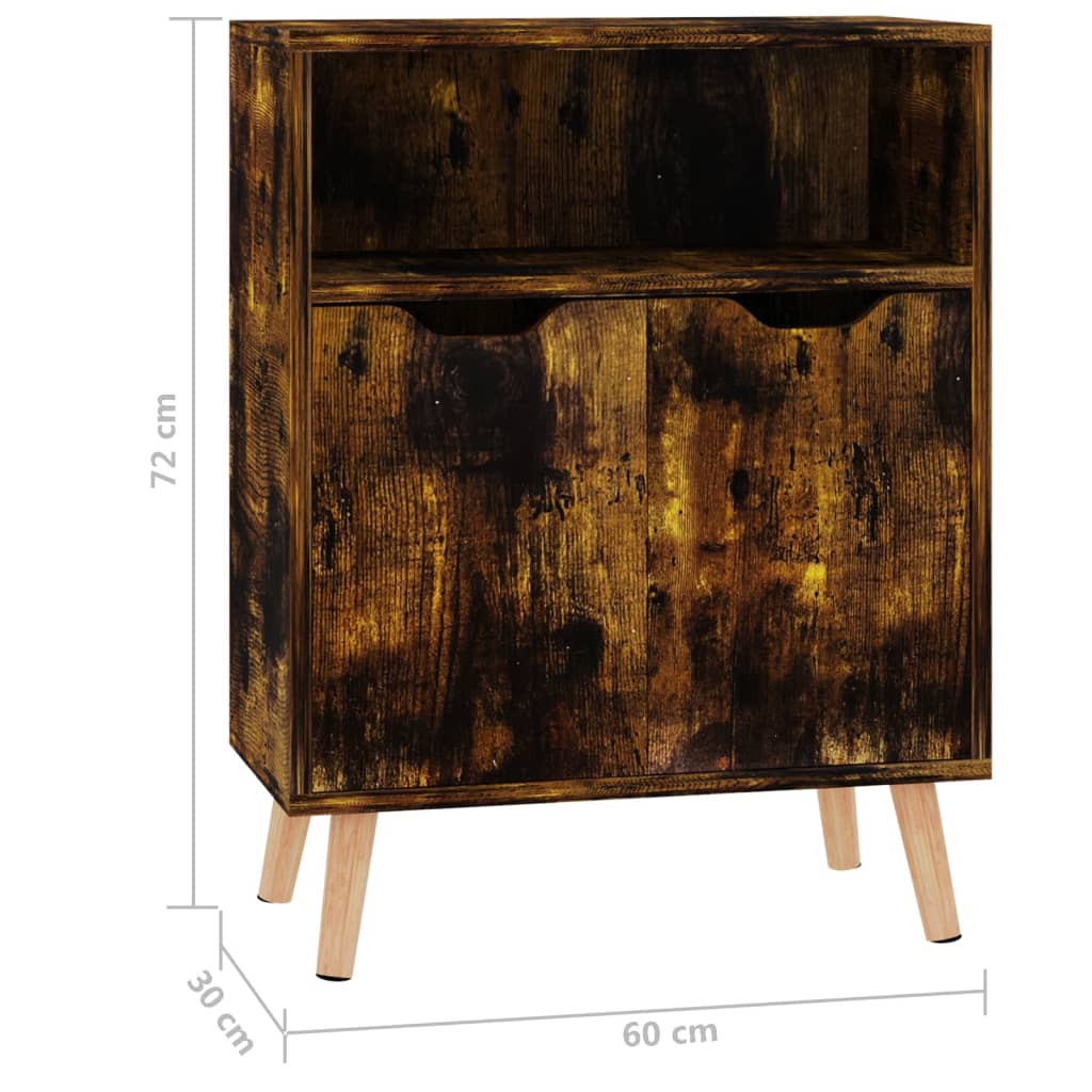 Dressoir 60x30x72 cm bewerkt hout gerookt eikenkleurig is nu te koop bij PeponiXL, paradijselijk wonen!