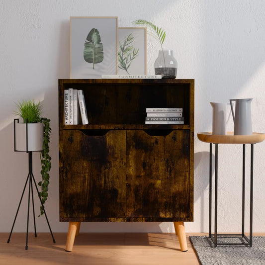 Dressoir 60x30x72 cm bewerkt hout gerookt eikenkleurig is nu te koop bij PeponiXL, paradijselijk wonen!