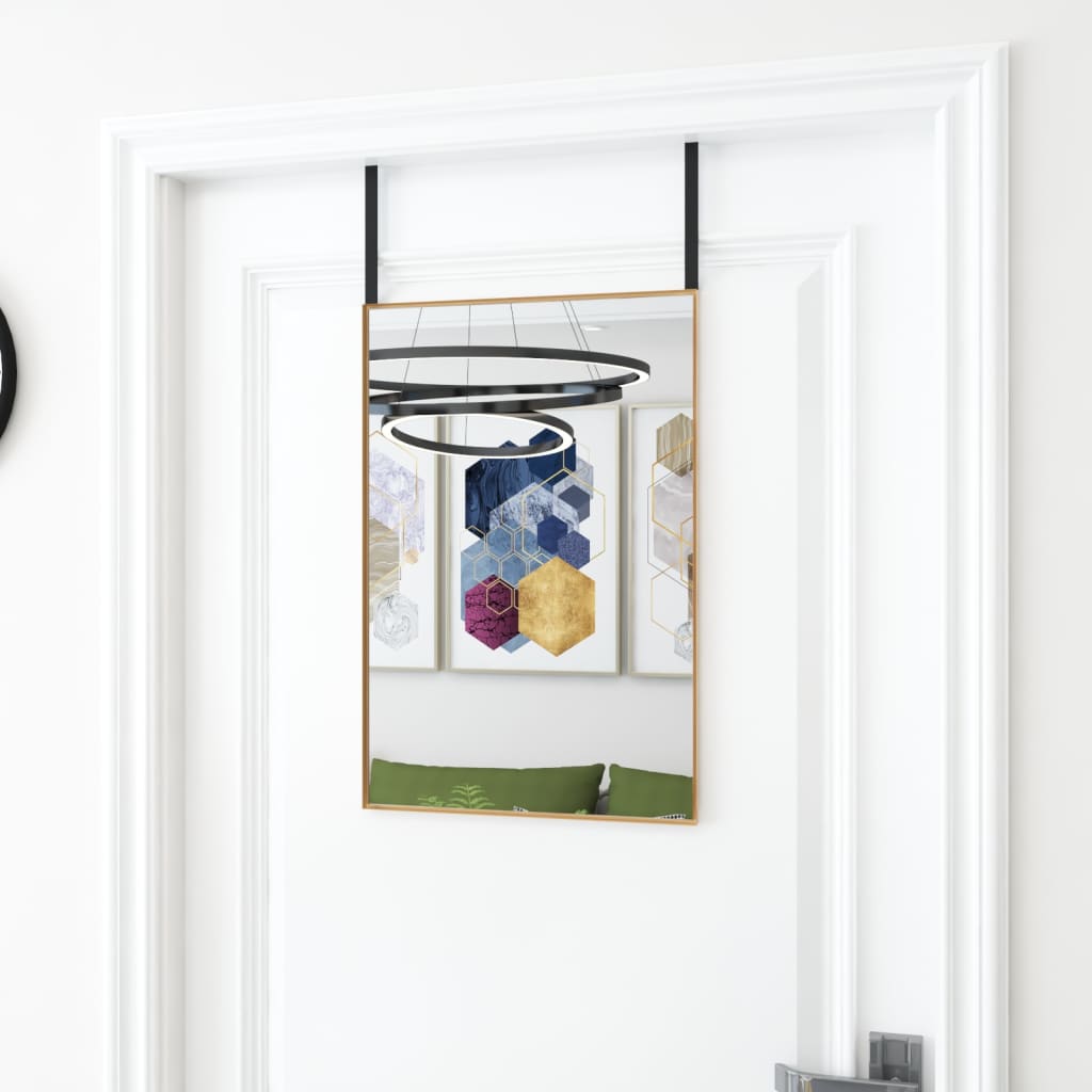 Deurspiegel 40x60 cm glas en aluminium goudkleurig is nu te koop bij PeponiXL, paradijselijk wonen!