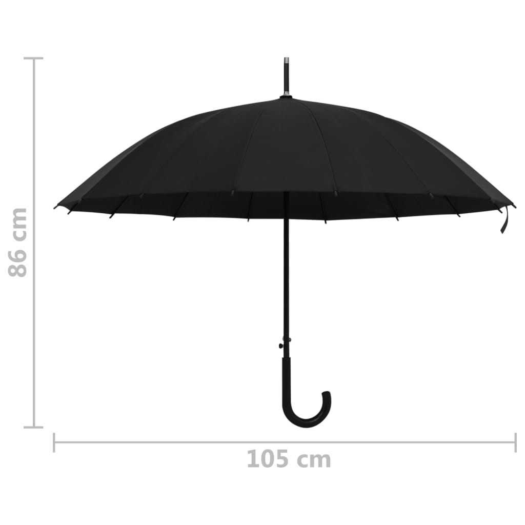Paraplu automatisch 105 cm zwart is nu te koop bij PeponiXL, paradijselijk wonen!