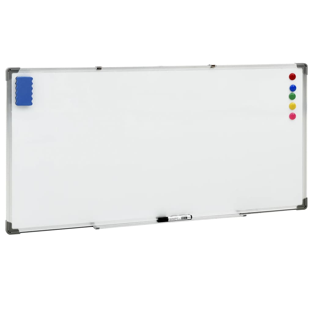 Whiteboard magnetisch 110x60 cm staal wit is nu te koop bij PeponiXL, paradijselijk wonen!