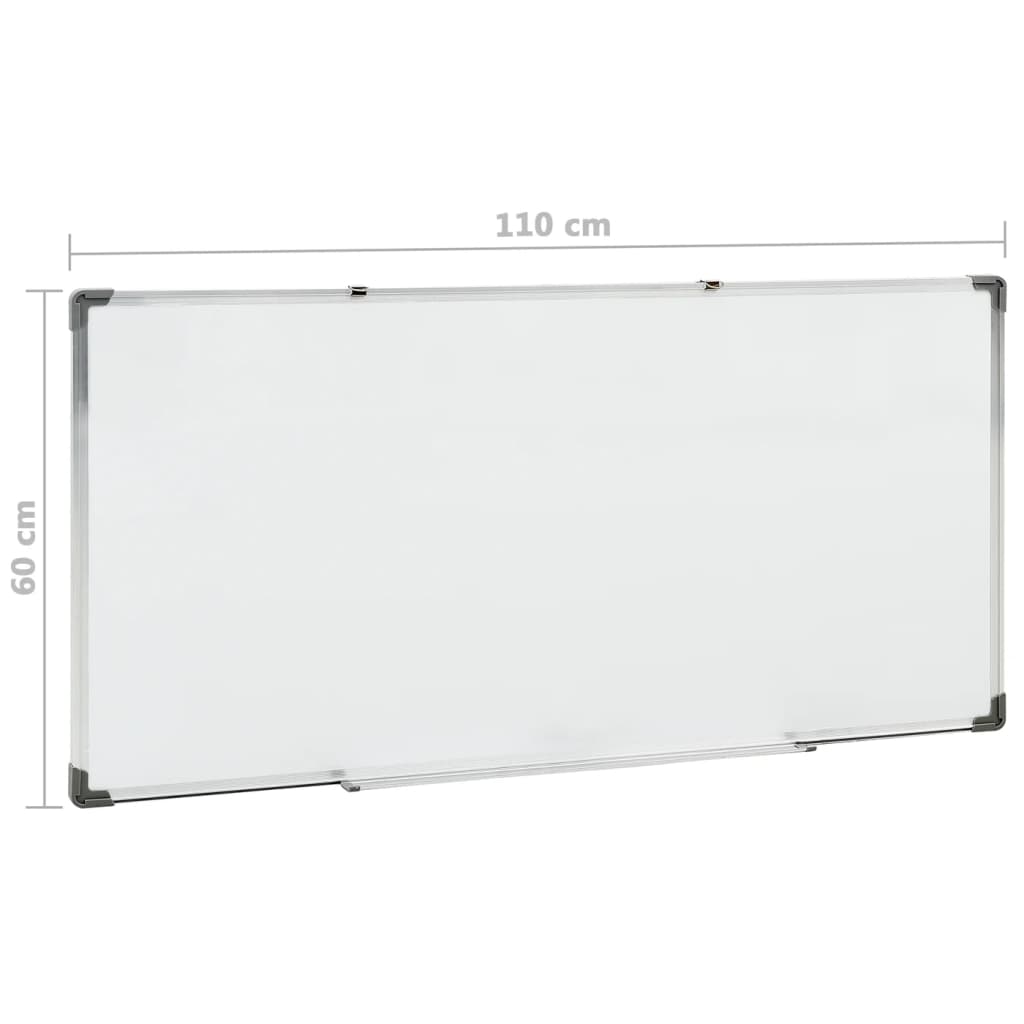 Whiteboard magnetisch 110x60 cm staal wit is nu te koop bij PeponiXL, paradijselijk wonen!