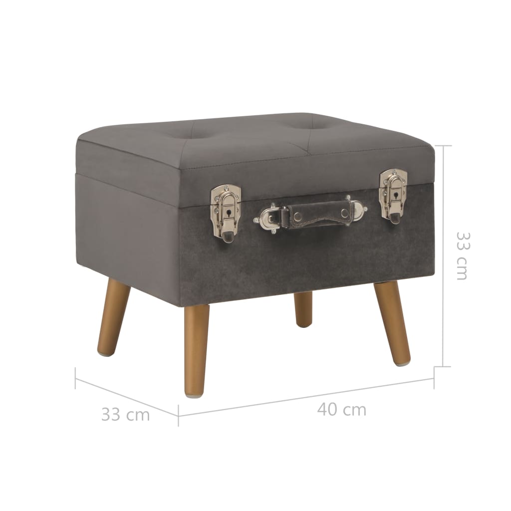 Opbergkruk 40 cm fluweel grijs is nu te koop bij PeponiXL, paradijselijk wonen!