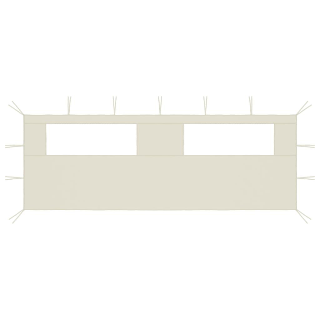 Prieelzijwand met ramen 6x2 m crèmekleurig is nu te koop bij PeponiXL, paradijselijk wonen!