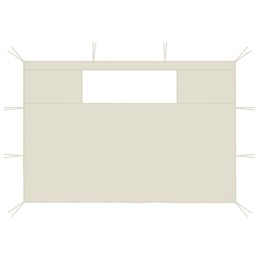 Prieelzijwanden met ramen 2 st crèmekleurig is nu te koop bij PeponiXL, paradijselijk wonen!