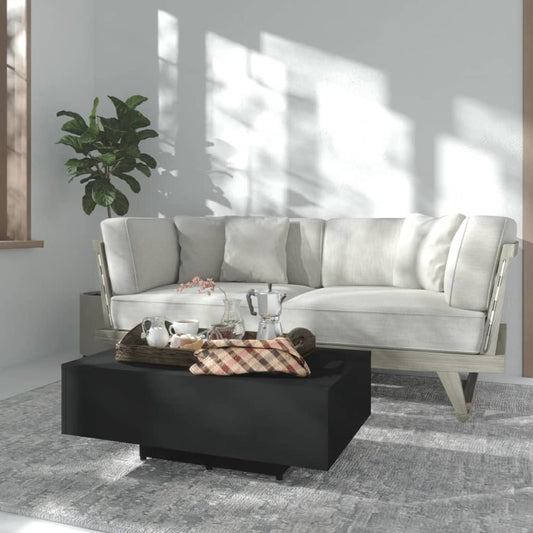 Salontafel 85x55x31 cm bewerkt hout zwart is nu te koop bij PeponiXL, paradijselijk wonen!
