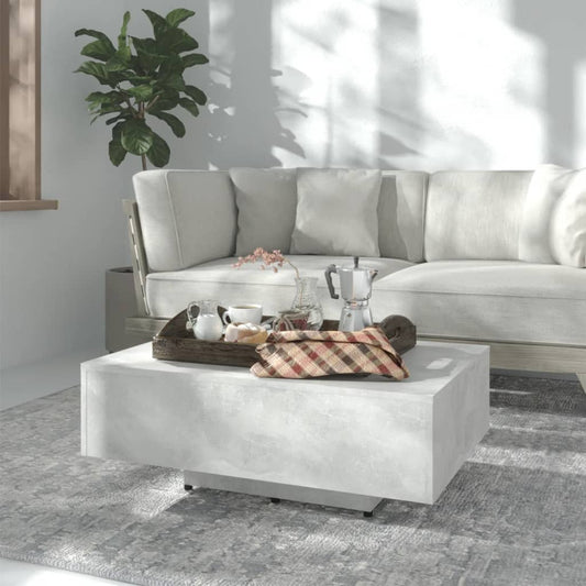 Salontafel 85x55x31 cm bewerkt hout betongrijs is nu te koop bij PeponiXL, paradijselijk wonen!
