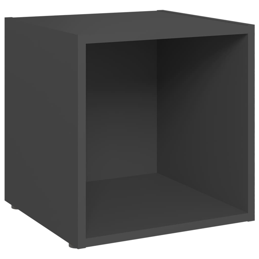 Tv-meubelen 4 st 37x35x37 cm bewerkt hout grijs is nu te koop bij PeponiXL, paradijselijk wonen!