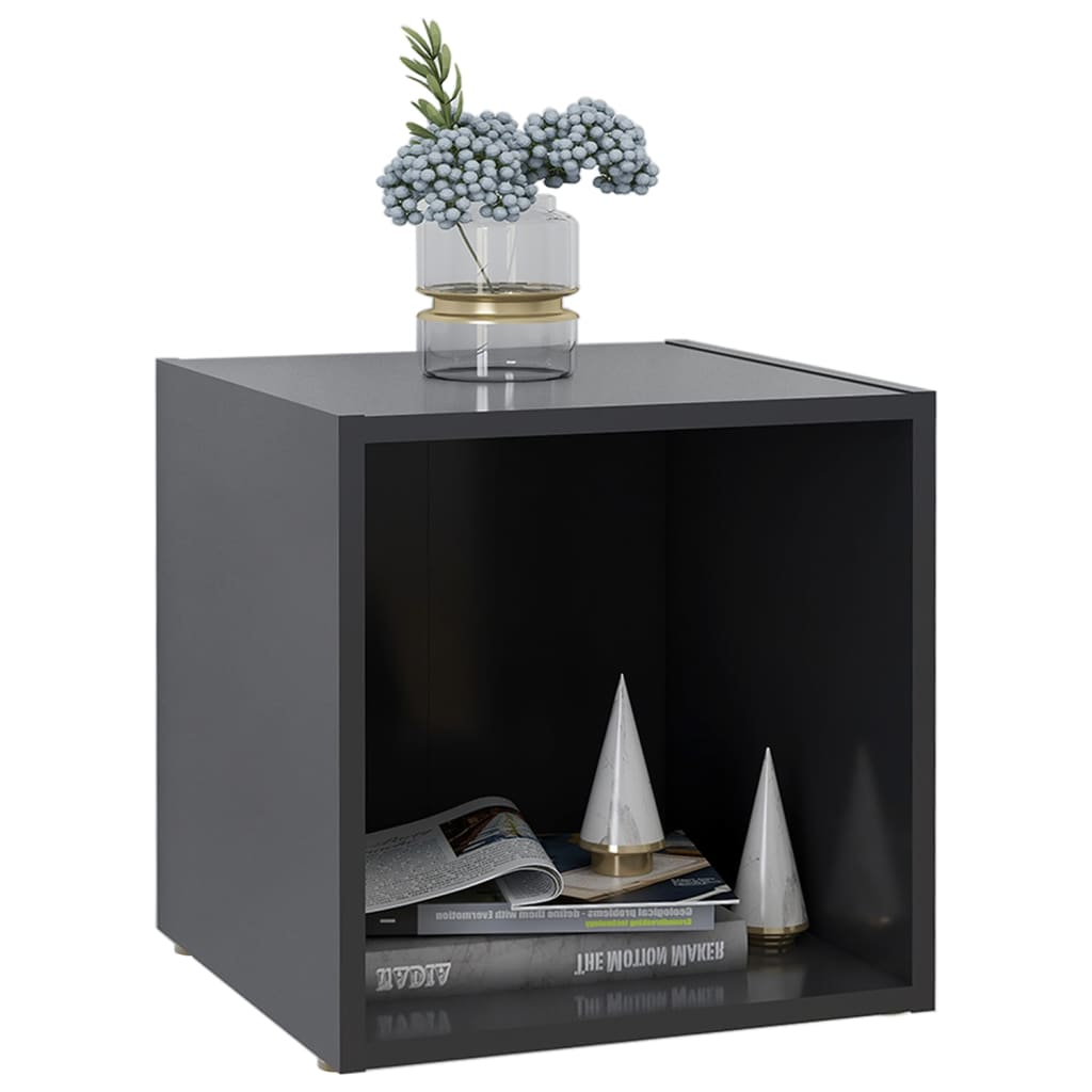 Tv-meubelen 4 st 37x35x37 cm bewerkt hout grijs is nu te koop bij PeponiXL, paradijselijk wonen!
