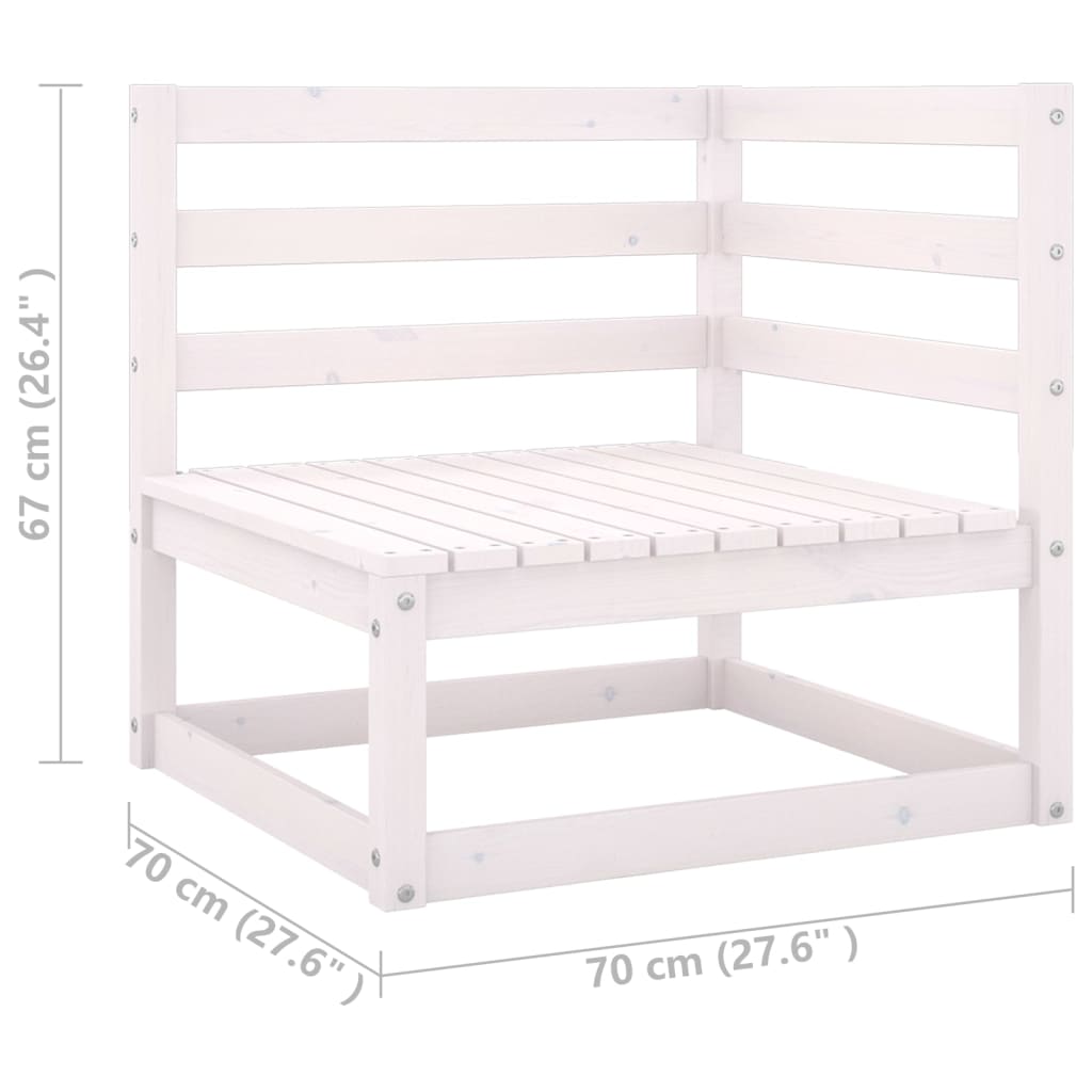2-delige Loungeset met kussens massief grenenhout wit is nu te koop bij PeponiXL, paradijselijk wonen!