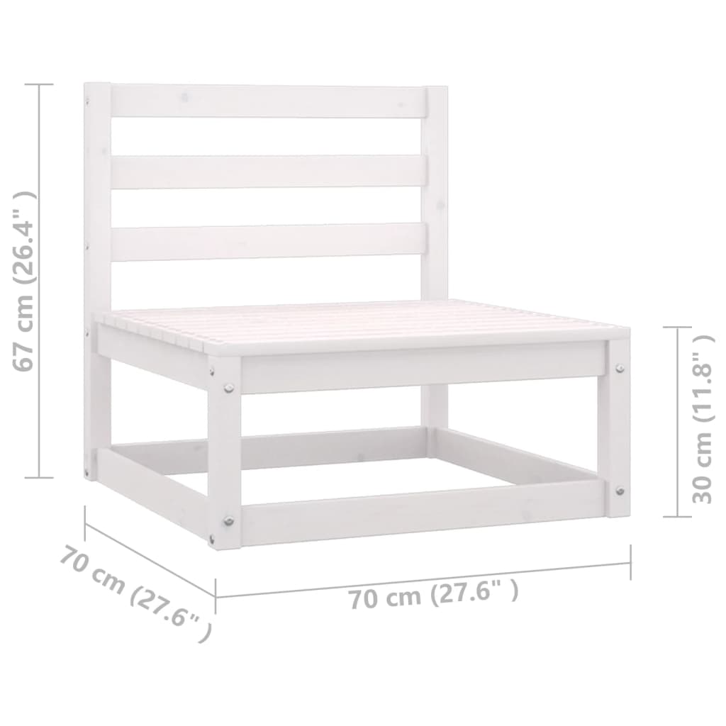 2-delige Loungeset met kussens massief grenenhout wit is nu te koop bij PeponiXL, paradijselijk wonen!