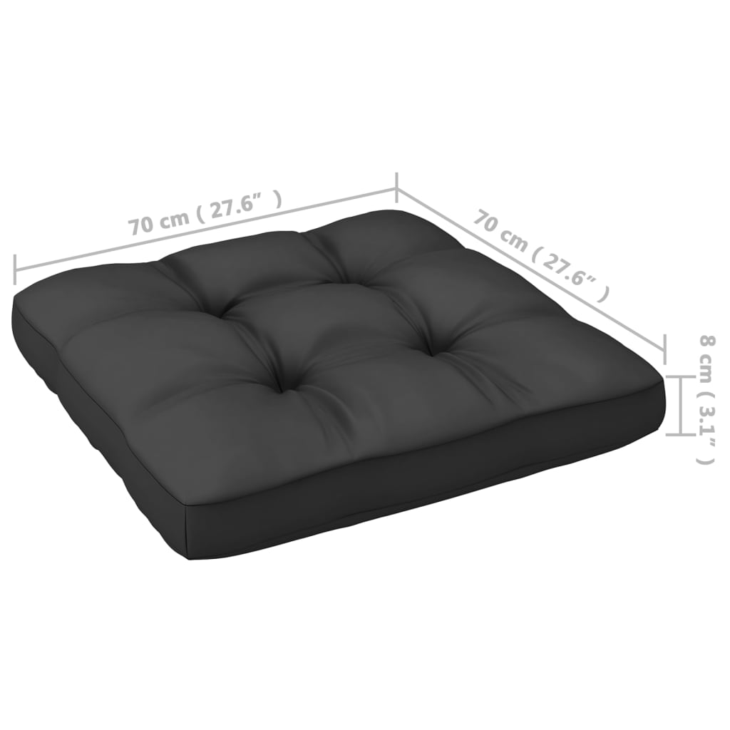 2-delige Loungeset met kussens massief grenenhout zwart is nu te koop bij PeponiXL, paradijselijk wonen!