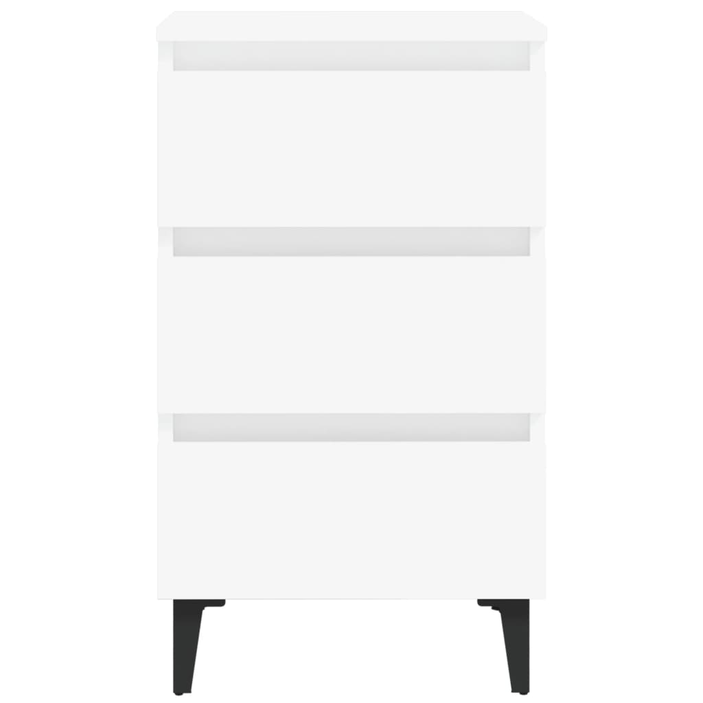 Nachtkastje met metalen poten 40x35x69 cm wit is nu te koop bij PeponiXL, paradijselijk wonen!