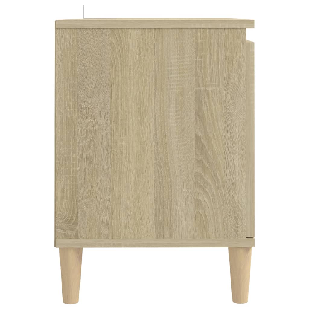 Tv-meubel met houten poten 103,5x35x50 cm sonoma eikenkleurig is nu te koop bij PeponiXL, paradijselijk wonen!