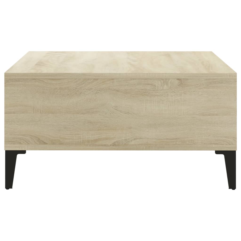 Salontafel 60x60x30 cm bewerkt hout sonoma eikenkleurig is nu te koop bij PeponiXL, paradijselijk wonen!