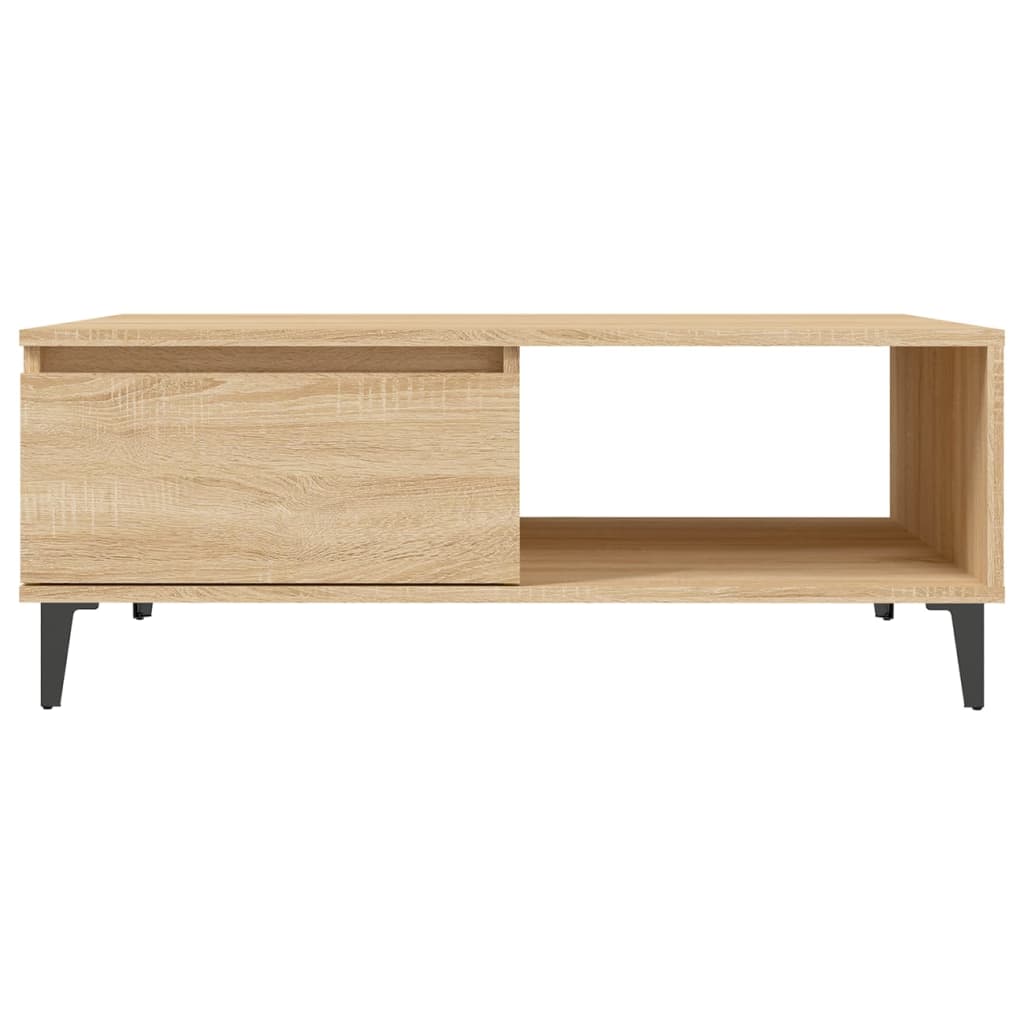 Salontafel 90x60x35 cm bewerkt hout sonoma eikenkleurig is nu te koop bij PeponiXL, paradijselijk wonen!