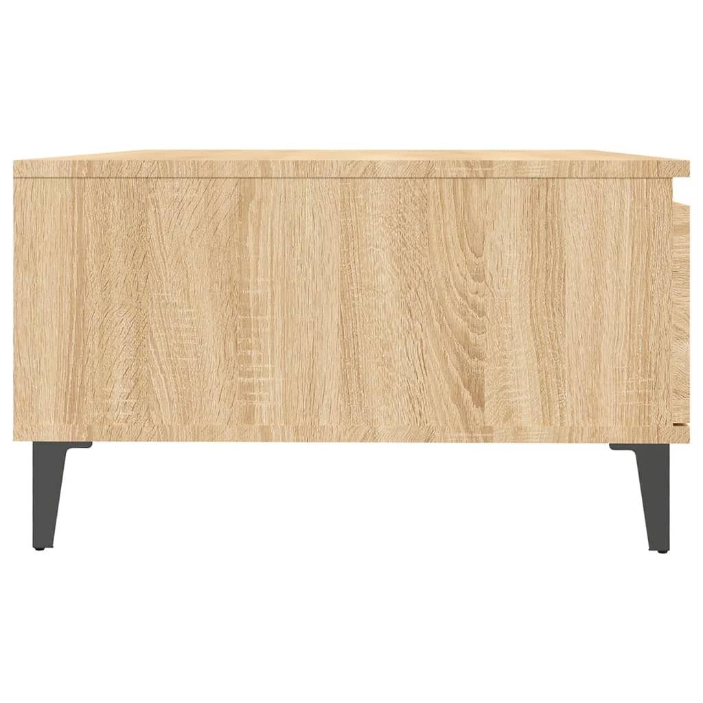 Salontafel 90x60x35 cm bewerkt hout sonoma eikenkleurig is nu te koop bij PeponiXL, paradijselijk wonen!