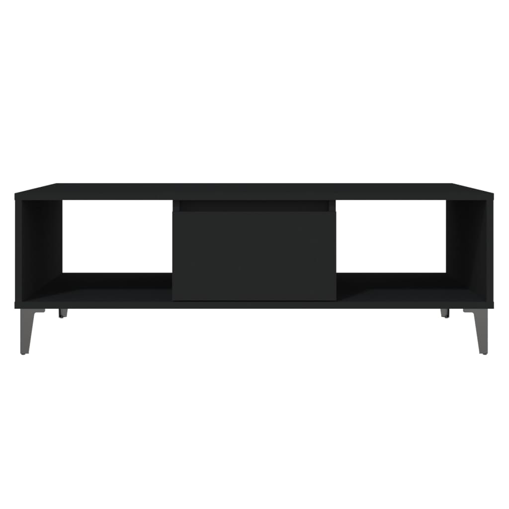Salontafel 103,5x60x35 cm bewerkt hout zwart is nu te koop bij PeponiXL, paradijselijk wonen!
