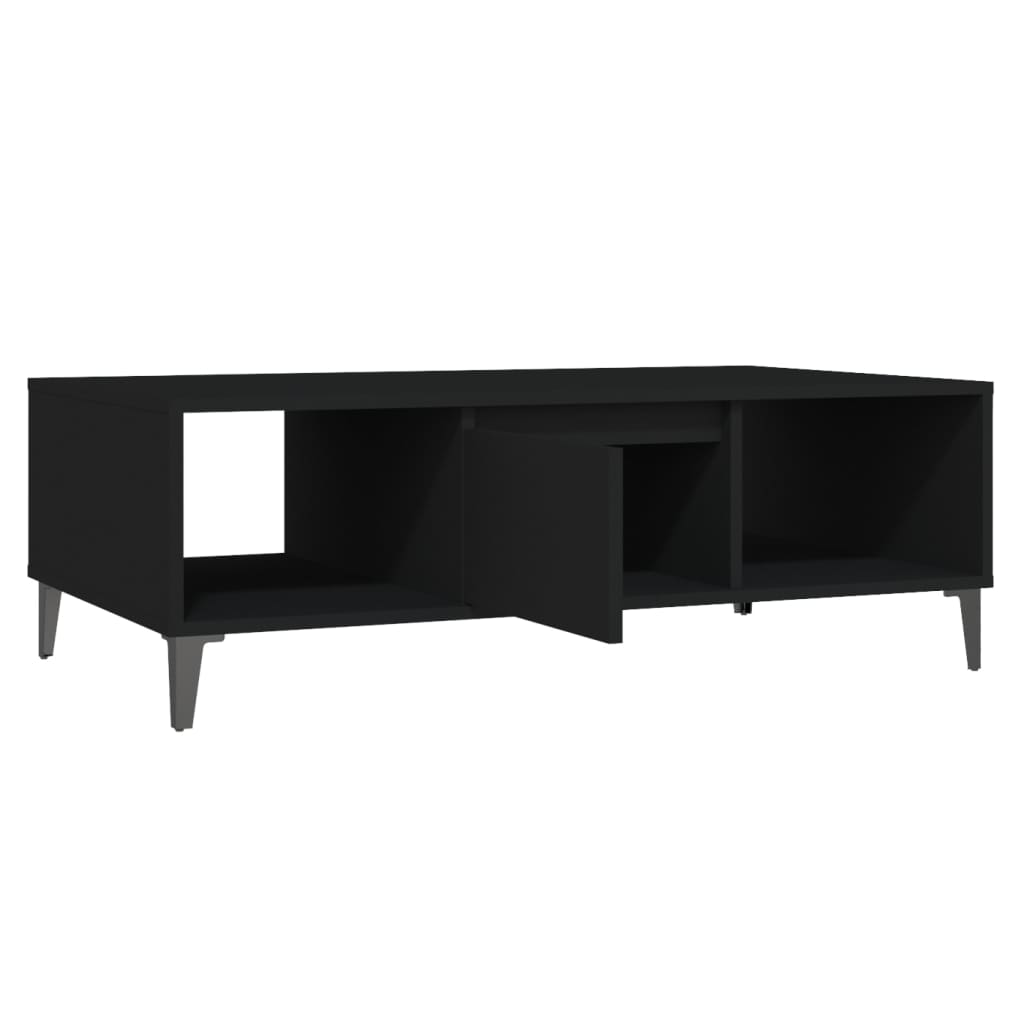 Salontafel 103,5x60x35 cm bewerkt hout zwart is nu te koop bij PeponiXL, paradijselijk wonen!