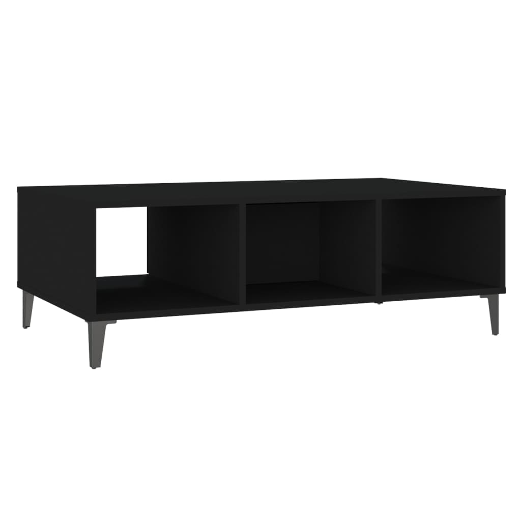 Salontafel 103,5x60x35 cm bewerkt hout zwart is nu te koop bij PeponiXL, paradijselijk wonen!