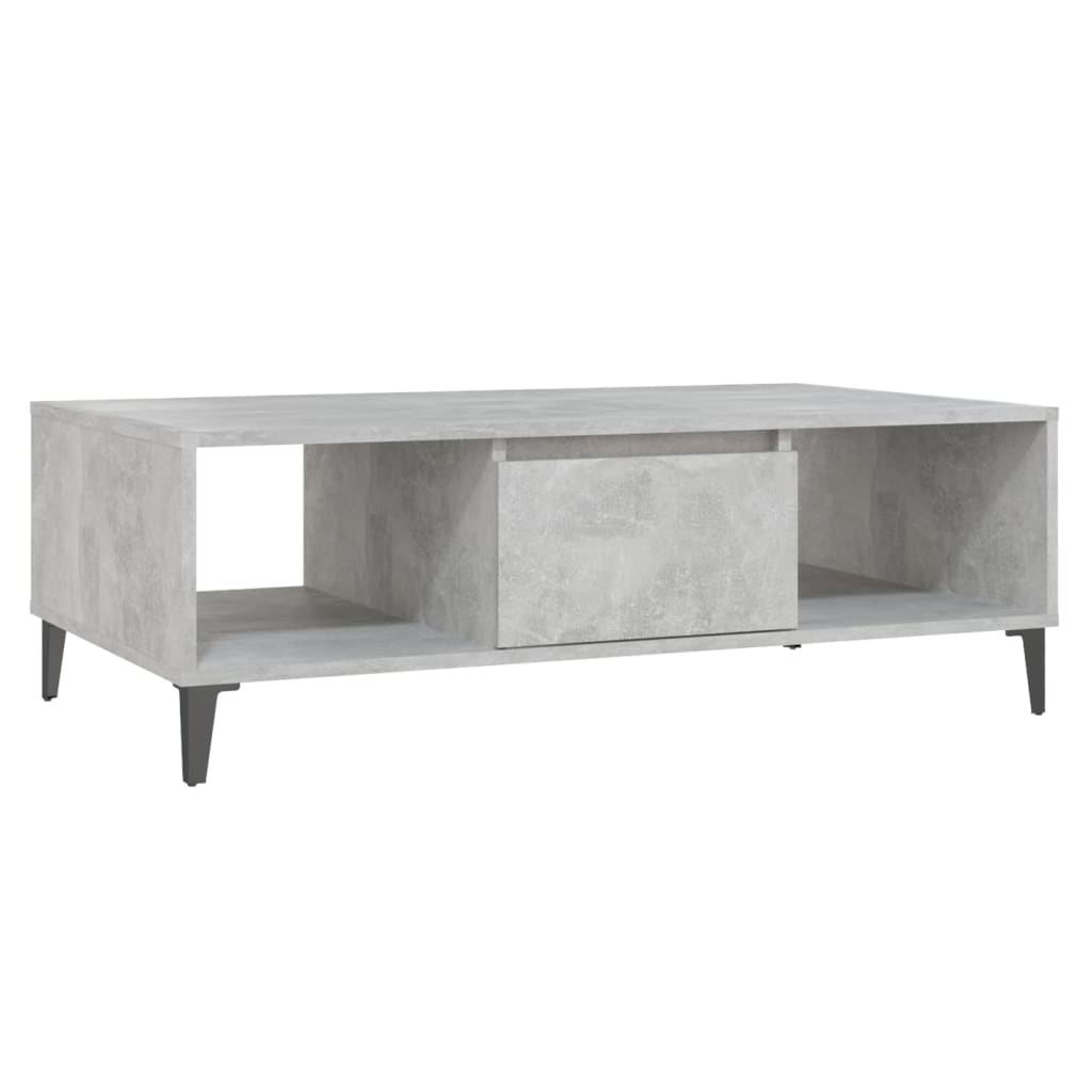 Salontafel 103,5x60x35 cm bewerkt hout betongrijs is nu te koop bij PeponiXL, paradijselijk wonen!