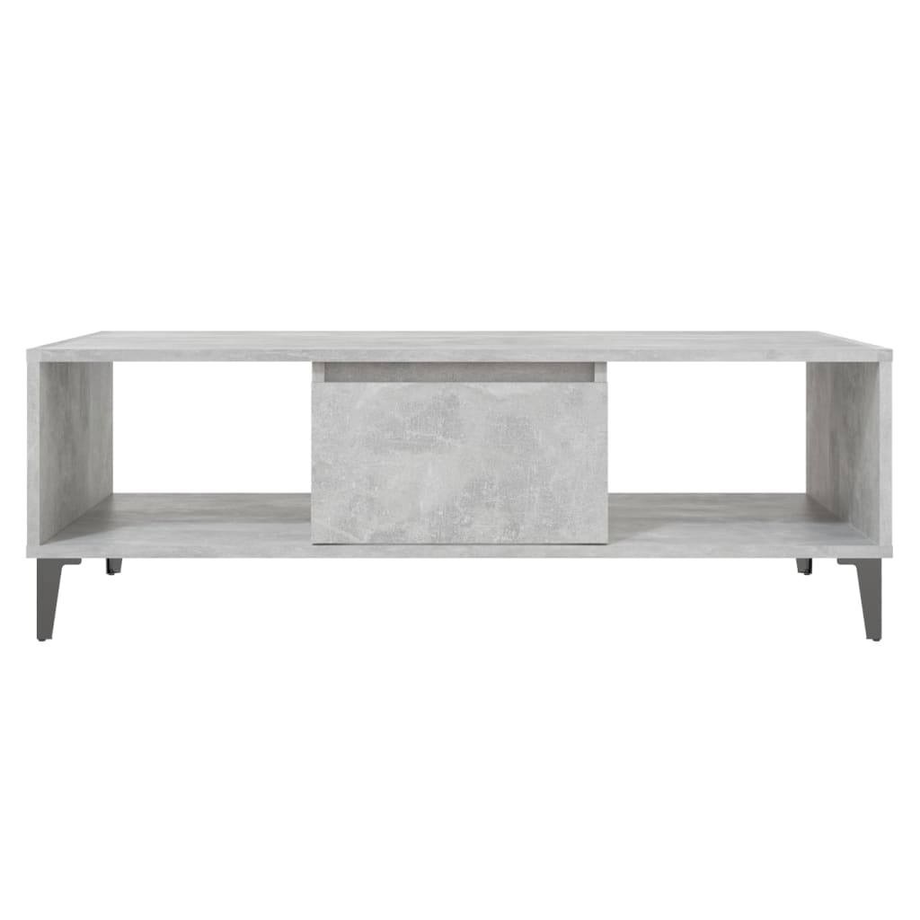 Salontafel 103,5x60x35 cm bewerkt hout betongrijs is nu te koop bij PeponiXL, paradijselijk wonen!