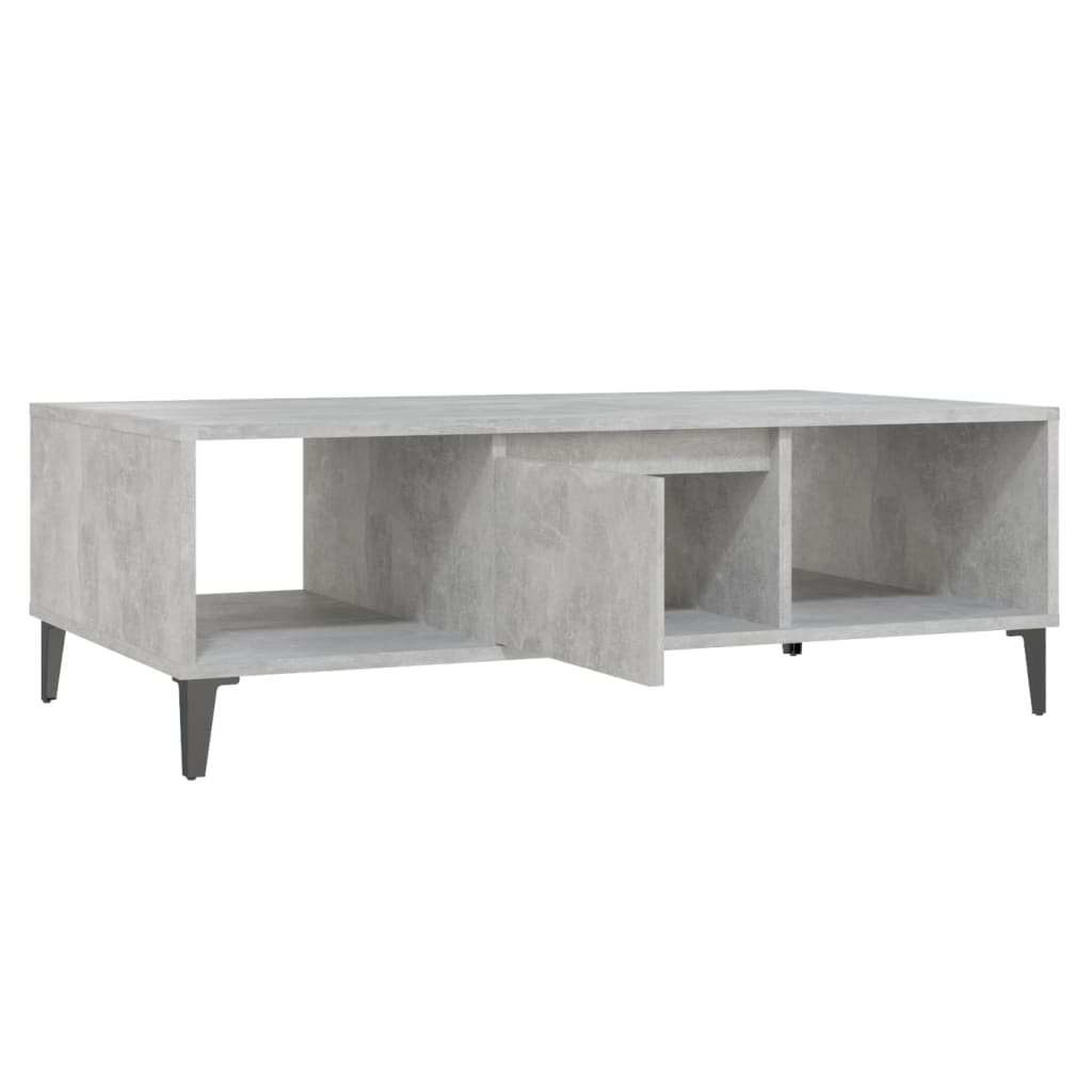 Salontafel 103,5x60x35 cm bewerkt hout betongrijs is nu te koop bij PeponiXL, paradijselijk wonen!