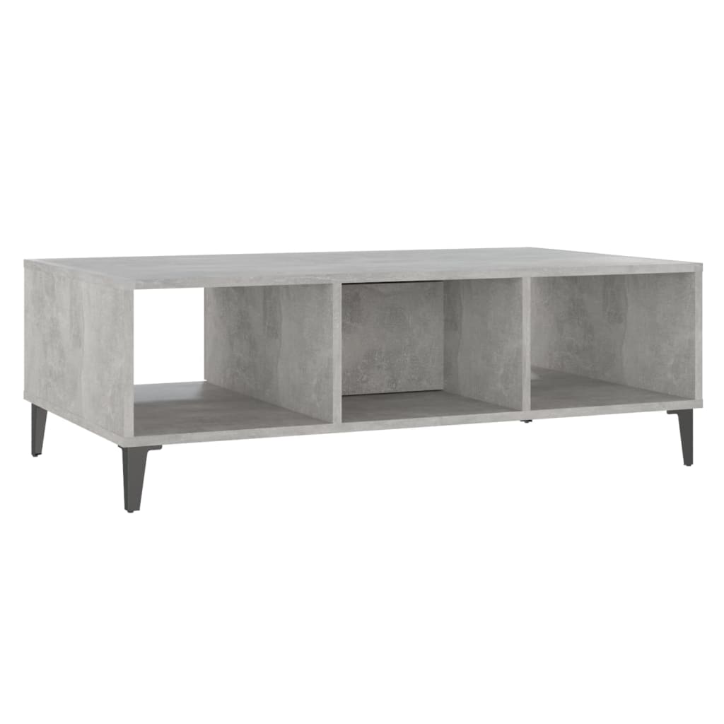 Salontafel 103,5x60x35 cm bewerkt hout betongrijs is nu te koop bij PeponiXL, paradijselijk wonen!