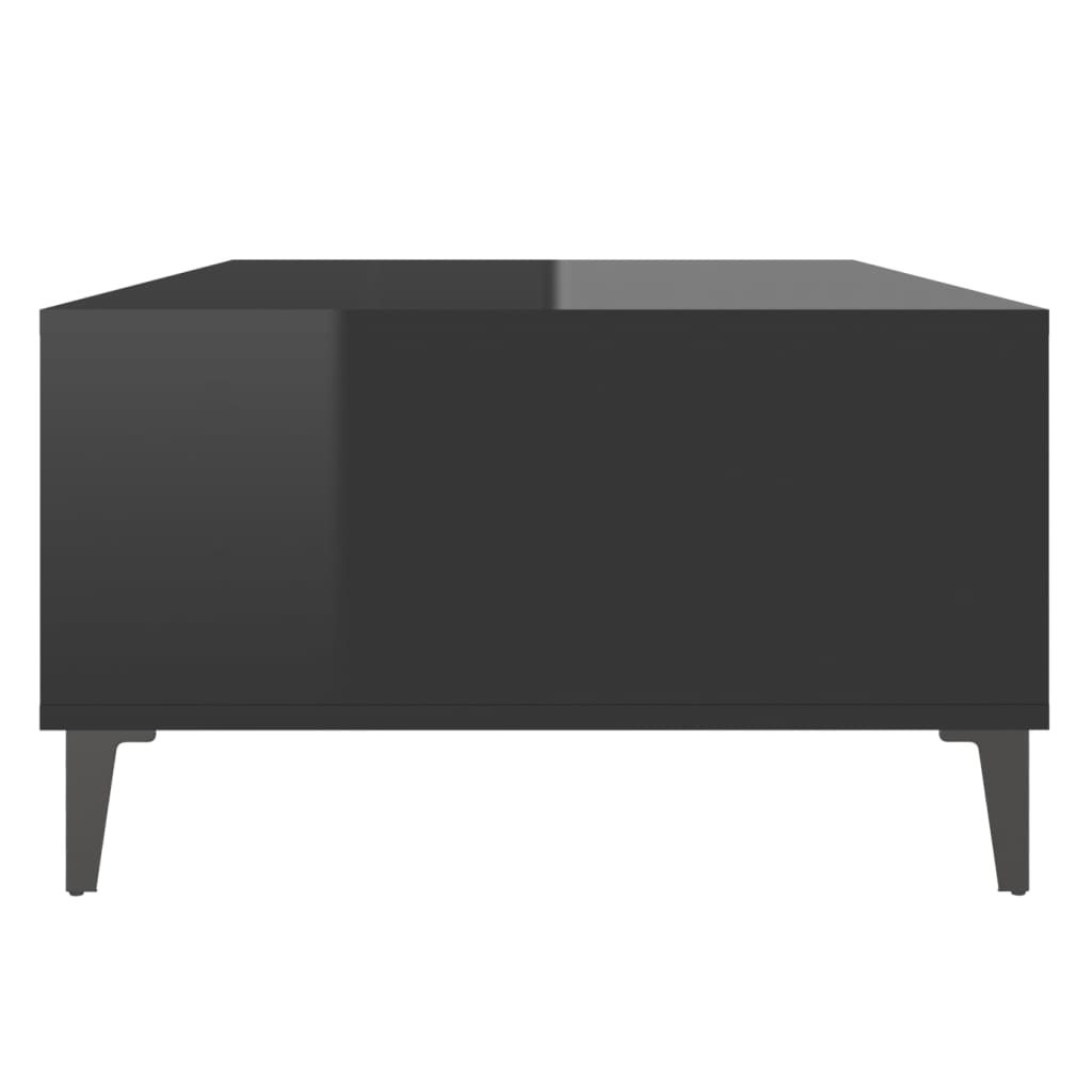Salontafel 103,5x60x35 cm bewerkt hout hoogglans zwart is nu te koop bij PeponiXL, paradijselijk wonen!