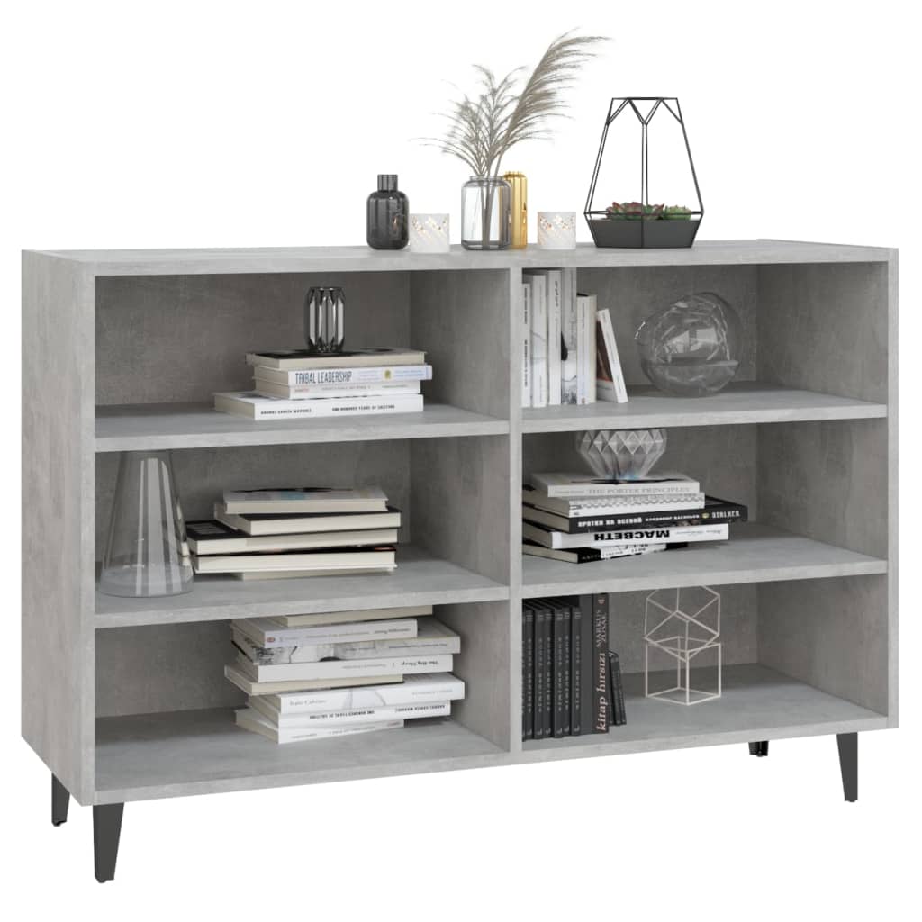 Dressoir 103,5x35x70 cm bewerkt hout betongrijs is nu te koop bij PeponiXL, paradijselijk wonen!