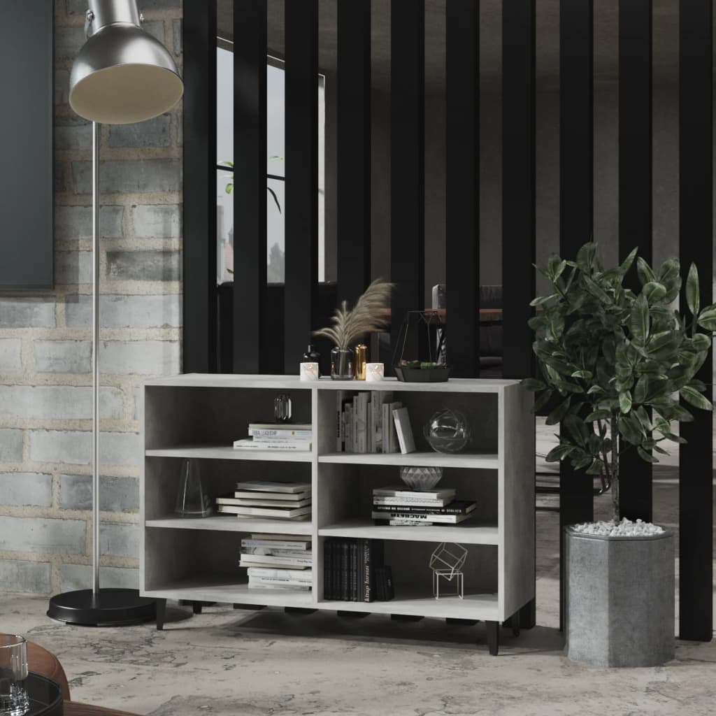 Dressoir 103,5x35x70 cm bewerkt hout betongrijs is nu te koop bij PeponiXL, paradijselijk wonen!