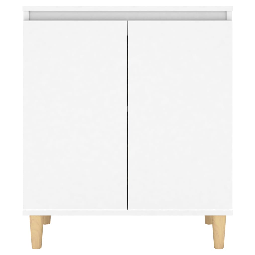 Dressoir met massief houten poten 60x35x70 cm bewerkt hout wit is nu te koop bij PeponiXL, paradijselijk wonen!