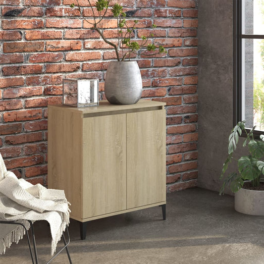 Dressoir 60x35x70 cm bewerkt hout sonoma eikenkleurig is nu te koop bij PeponiXL, paradijselijk wonen!