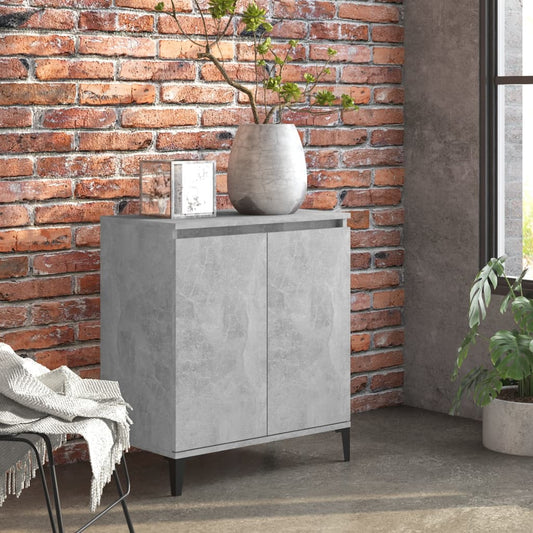 Dressoir 60x35x70 cm bewerkt hout betongrijs is nu te koop bij PeponiXL, paradijselijk wonen!