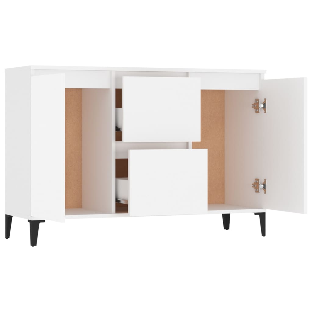 Dressoir 102x35x70 cm bewerkt hout wit is nu te koop bij PeponiXL, paradijselijk wonen!