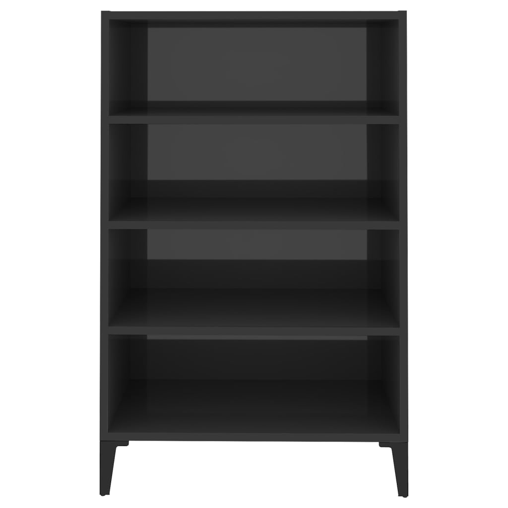 Dressoir 57x35x90 cm bewerkt hout hoogglans grijs is nu te koop bij PeponiXL, paradijselijk wonen!